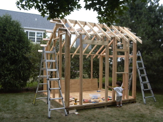 Shed Construction Project – Framing Rafters Macroware 